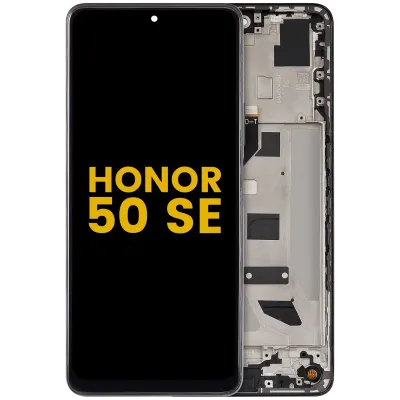 Дисплейний модуль (LCD) з рамкою для Honor 50 SE (2021) (Refurbished) (чорний)