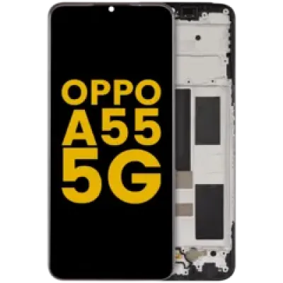 Дисплейний модуль з рамкою для OPPO A55 5G (2021) (LCD) (Refurbished) (всі кольори)