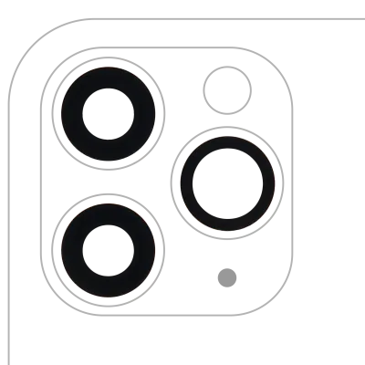 Скло камери з проклейкою для iPhone 11 Pro / Pro Max (3 шт) (Premium) (Real Sapphire)