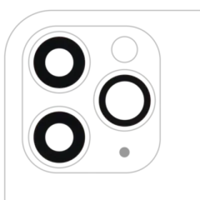 Скло камери з проклейкою для iPhone 11 Pro / Pro Max (3 шт) (Premium) (Real Sapphire)