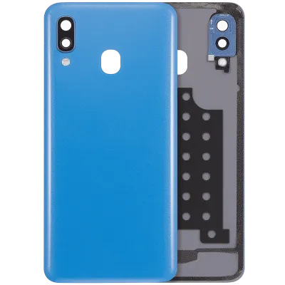 Задня кришка зі скло камери для Samsung Galaxy A40 (A405 / 2019) (Aftermarket Plus) (синій)