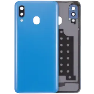 Задня кришка зі скло камери для Samsung Galaxy A40 (A405 / 2019) (Aftermarket Plus) (синій)