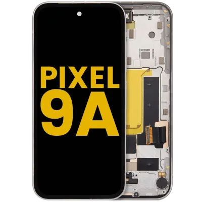 OLED Assembly With Frame Compatible (With Fingerprint Sensor) For Google Pixel 9A (Refurbished) (Porcelain)