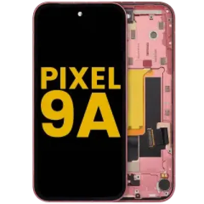 Дисплейний модуль (OLED) з рамкою та датчиком відбитків для Google Pixel 9A (Refurbished) (Peony)