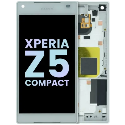 Дисплейний модуль для Sony Xperia Z5 Compact з рамкою (Genuine OEM) (білий)