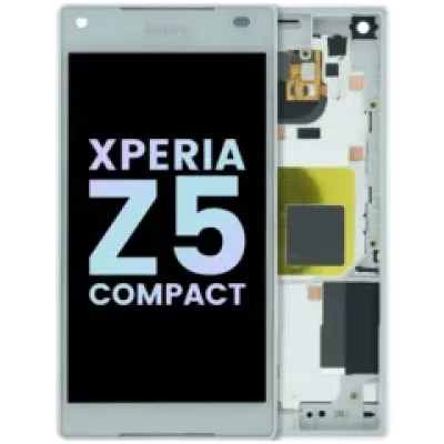 Дисплейний модуль для Sony Xperia Z5 Compact з рамкою (Genuine OEM) (білий)