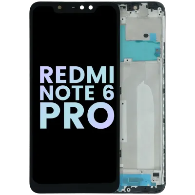 LCD Assembly With Frame For Xiaomi Redmi Note 6 Pro (Genuine OEM) (Black)