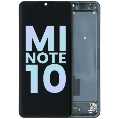 LCD Assembly With Frame For Xiaomi Mi Note 10 (Genuine OEM) (Midnight Black)