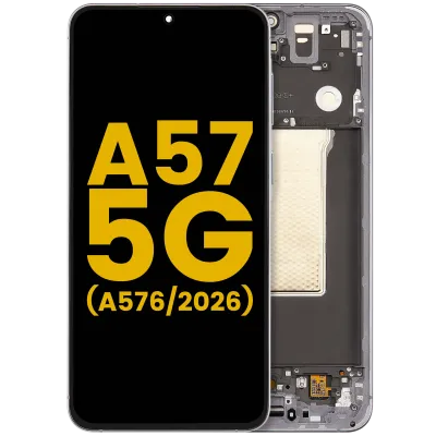Дисплейний модуль (OLED) з рамкою для Samsung Galaxy A57 5G (A576 / 2026) (Refurbished) (Gray)