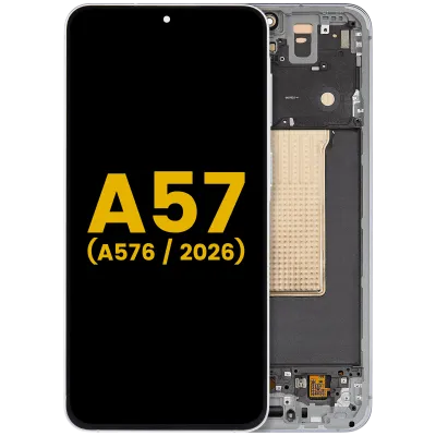 Дисплейний модуль (OLED) з рамкою для Samsung Galaxy A57 5G (A576 / 2026) (Refurbished) (Icyblue)