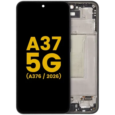 Дисплейний модуль (OLED) з рамкою для Samsung Galaxy A37 5G (A376 / 2026) (Refurbished) (Charkoal)