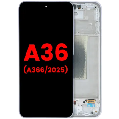 Дисплейний модуль (OLED) з рамкою для Samsung Galaxy A36 5G (A366 / 2025) (Aftermarket Plus) (Lavender)