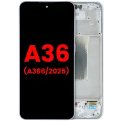 Дисплейний модуль (OLED) з рамкою для Samsung Galaxy A36 5G (A366 / 2025) (Aftermarket Plus) (Lavender)
