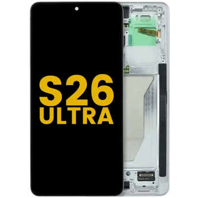 Дисплейний модуль (OLED) з рамкою для Samsung Galaxy S26 Ultra 5G (US & International) (Refurbished) (білий)