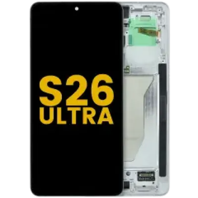 Дисплейний модуль (OLED) з рамкою для Samsung Galaxy S26 Ultra 5G (US & International) (Refurbished) (білий)