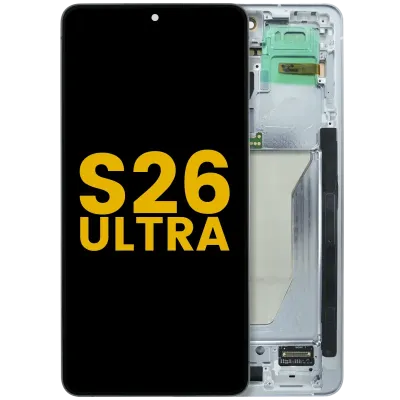 Дисплейний модуль (OLED) з рамкою для Samsung Galaxy S26 Ultra 5G (US & International) (Refurbished) (Silver Shadow)