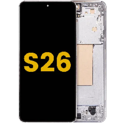 Дисплейний модуль (OLED) з рамкою для Samsung Galaxy S26 5G (US & International) (Refurbished) (білий)