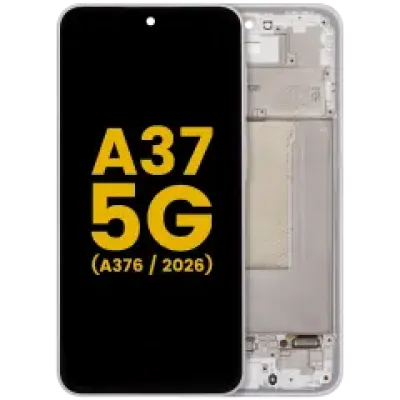 Дисплейний модуль (OLED) з рамкою для Samsung Galaxy A37 5G (A376 / 2026) (Refurbished) (білий)