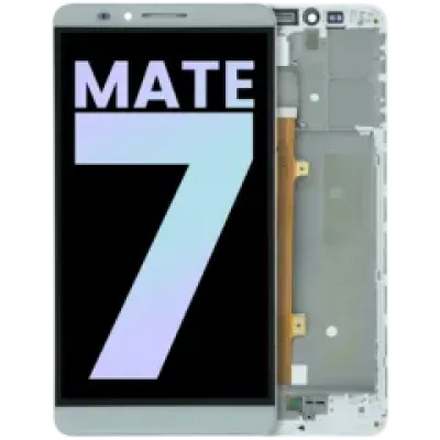 Дисплейний модуль з рамкою для Huawei Mate 7 (2014) (Genuine OEM) (білий)