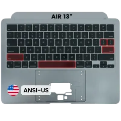 Топкейс з клавіатурою (ANSI US) для MacBook Air 13" A2681 (2022) (Used OEM Pull: Grade B) (Space Gray)