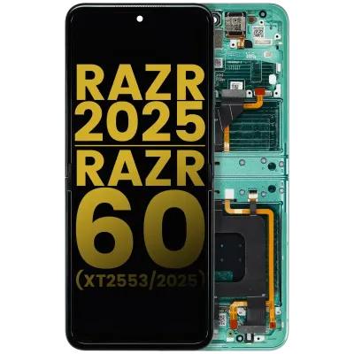 Дисплейний модуль (OLED) з рамкою для Motorola Razr 2025 / Razr 60 (XT2553 / 2025) (Refurbished) (Spring Bud)