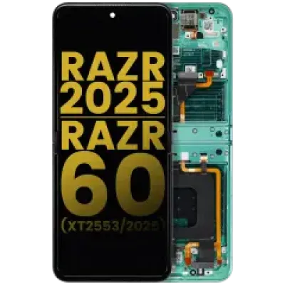Дисплейний модуль (OLED) з рамкою для Motorola Razr 2025 / Razr 60 (XT2553 / 2025) (Refurbished) (Spring Bud)