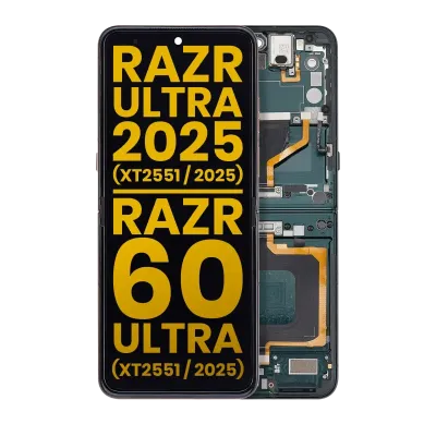 Дисплейний модуль (OLED) з рамкою для Motorola Razr Ultra 2025 (XT2551 / 2025) / Razr 60 Ultra (XT2551 / 2025) (Refurbished) (Scarab)