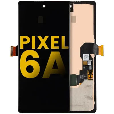 Дисплейний модуль (OLED) з рамкою та датчиком відбитків для Google Pixel 6A (Refurbished) (усі кольори)