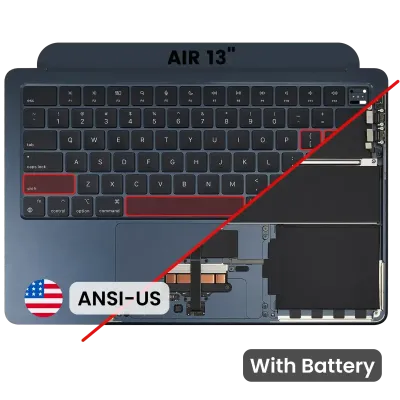 Топкейс з акумулятором і клавіатурою (ANSI US) для MacBook Air 13" A3113 (2024) (Midnight)