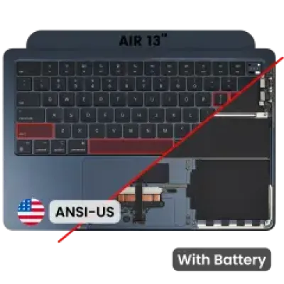 Топкейс з акумулятором і клавіатурою (ANSI US) для MacBook Air 13" A3113 (2024) (Midnight)