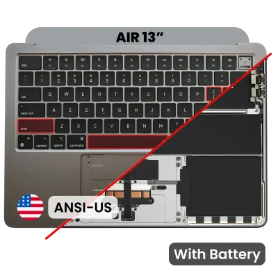 Топкейс з акумулятором і клавіатурою (ANSI US) для MacBook Air 13" A3113 (2024) (Space Gray)