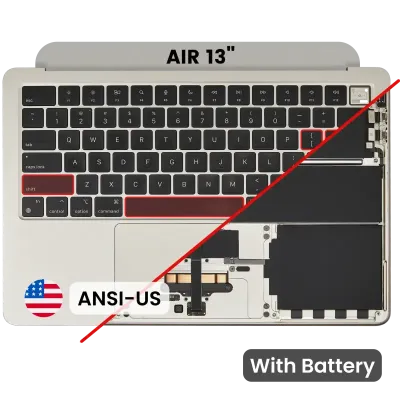 Топкейс з акумулятором і клавіатурою (ANSI US) для MacBook Air 13" A3113 (2024) (Starlight)