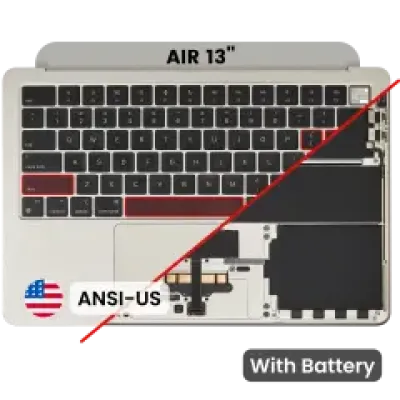 Топкейс з акумулятором і клавіатурою (ANSI US) для MacBook Air 13" A3113 (2024) (Starlight)
