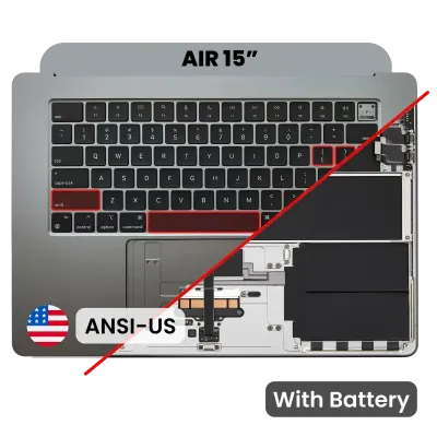 Топкейс з акумулятором і клавіатурою (ANSI US) для MacBook Air 15" A3114 (2024) (Space Gray)