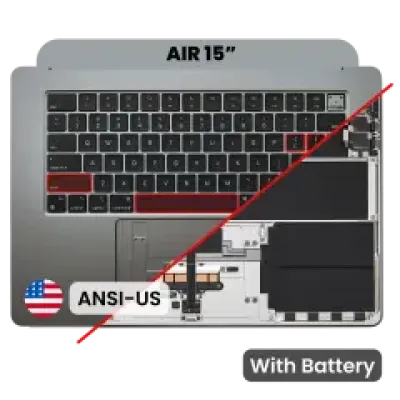 Топкейс з акумулятором і клавіатурою (ANSI US) для MacBook Air 15" A3114 (2024) (Space Gray)