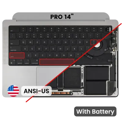 Топкейс з клавіатурою (ANSI US) для MacBook Pro 14" A2918 (2023) (Space Gray)