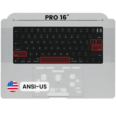 Топкейс з клавіатурою (ANSI US) для MacBook Pro 16" A2485 (2021) / A2780 (2023) (Used OEM Pull: Grade B/C) (Space Gray)