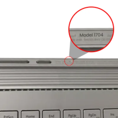 Топкейс з клавіатурою (ANSI US) для Microsoft Surface Book 1 13.5" (1704) (сріблястий)