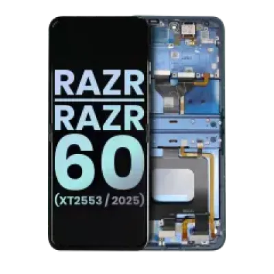 Дисплейний модуль (OLED) з рамкою для Motorola Razr / Razr 60 (XT2553 / 2025) (Genuine OEM) (Gibraltar Sea)