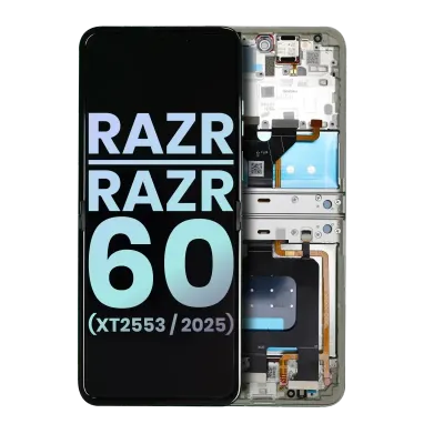 Дисплейний модуль (OLED) з рамкою для Motorola Razr / Razr 60 (XT2553 / 2025) (Genuine OEM) (Lightest Sky)