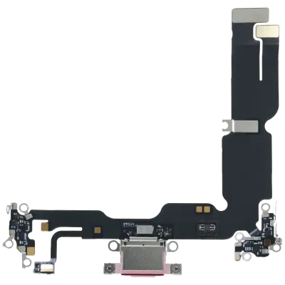 Charging Port Flex Cable For iPhone 15 Plus (Genuine OEM) (Pink)