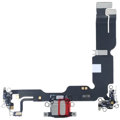 Charging Port Flex Cable For iPhone 15 Plus (Genuine OEM) (Black)