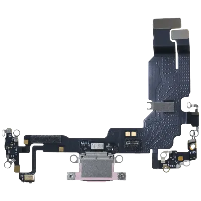 Charging Port Flex Cable For iPhone 15 (Genuine OEM) (Pink)