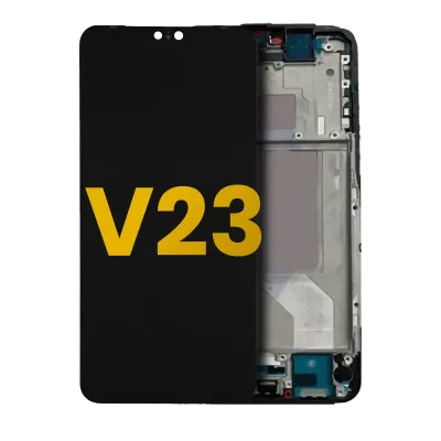 OLED Assembly With Frame For Vivo V23 5G (Refurbished) (Stardust Black)