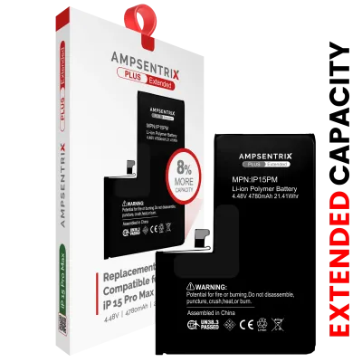 Replacement Battery For iPhone 15 Pro Max (Plus Extended grade)