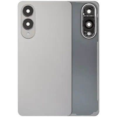 Задня кришка зі скло камери для Samsung Galaxy S25 Edge (No Logo) (Aftermarket Plus) (Titanium Silver)