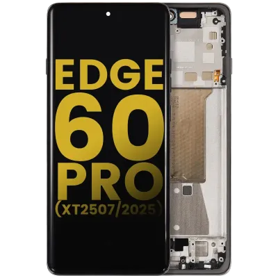 Дисплейний модуль (OLED) з рамкою для Motorola Edge 60 Pro (XT2507 / 2025) (Refurbished) (Shadow)