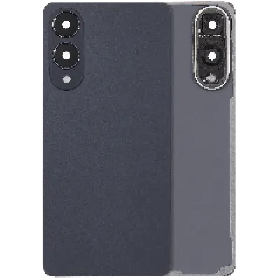 Задня кришка зі скло камери для Samsung Galaxy S25 Edge (No Logo) (Aftermarket Plus) (Titanium Jetblack)