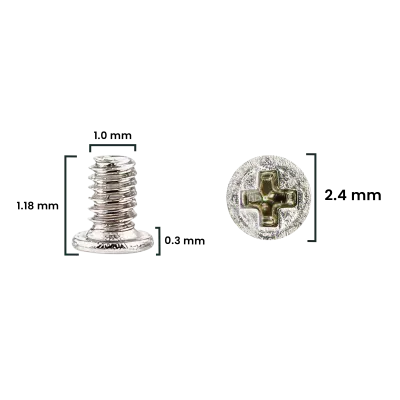 Комплект гвинтів (M1.0 x 1.18L x 2.4D x 0.3T) для iPhone 12 mini (Service Pack) (30 шт)