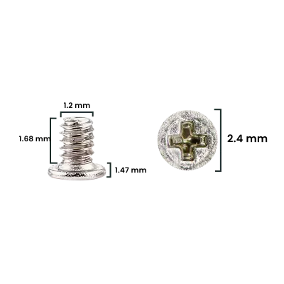 Комплект гвинтів Super (M1.2 x 1.68L x 2.4D x 1.47T) для iPhone 12 mini (Service Pack) (30 шт)